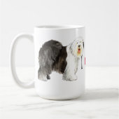 I Liebe mein alter englischer Schäferhund Kaffeetasse (Links)