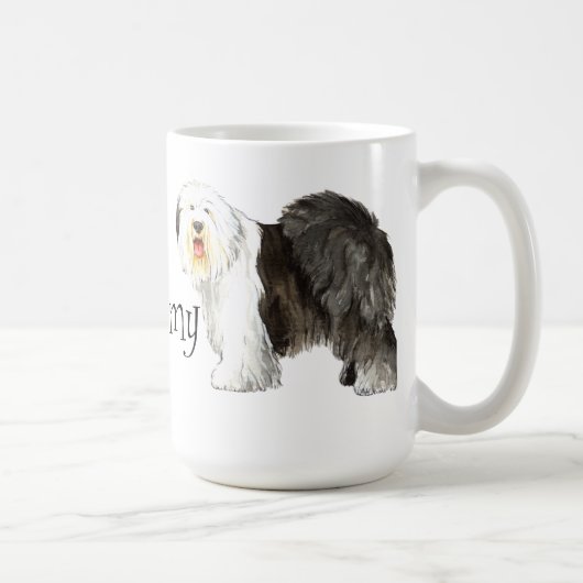 I Liebe mein alter englischer Schäferhund Kaffeetasse (Rechts)