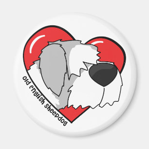 I Liebe mein alter englischer Schäferhund Magnet