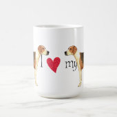 I Liebe mein amerikanischer Foxhound Kaffeetasse (Mittel)