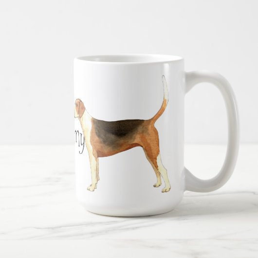 I Liebe mein amerikanischer Foxhound Kaffeetasse (Rechts)