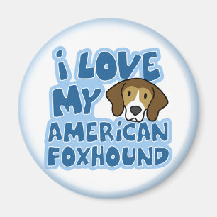 I Liebe mein amerikanischer Foxhound-Magnet Magnet