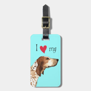 I Liebe mein amerikanisches EnglischCoonhound Gepäckanhänger