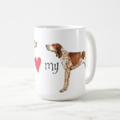 I Liebe mein amerikanisches EnglischCoonhound Kaffeetasse (VorderseiteRechts)