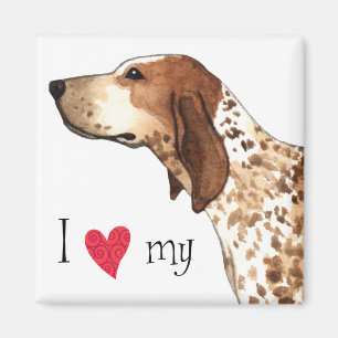 I Liebe mein amerikanisches EnglischCoonhound Magnet