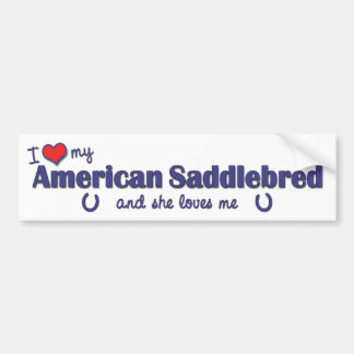 I Liebe mein amerikanisches Saddlebred (weibliches Autoaufkleber