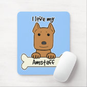 I Liebe mein Amstaff Mousepad (Mit Mouse)