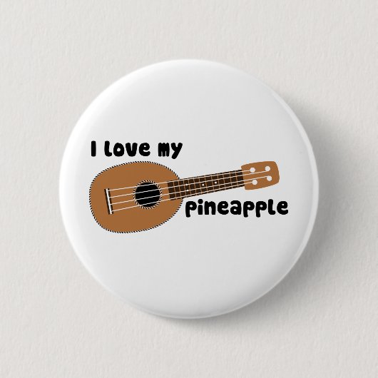 I Liebe mein AnanasUkulele Button (Vorderseite)