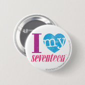 I Liebe mein Aqua 17 Button (Vorne & Hinten)