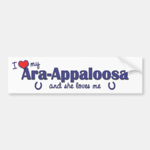 I Liebe mein Ara-Appaloosa (weibliches Pferd) Autoaufkleber