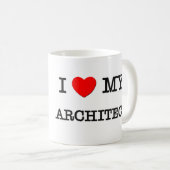 I Liebe mein ARCHITEKT Kaffeetasse (VorderseiteRechts)
