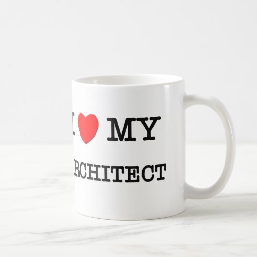 I Liebe mein ARCHITEKT Kaffeetasse (Rechts)