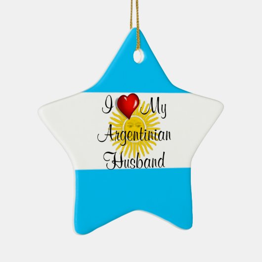 I Liebe Mein argentinischer Mann Keramikornament (Rechts)