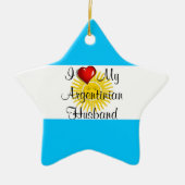 I Liebe Mein argentinischer Mann Keramikornament (Vorne)