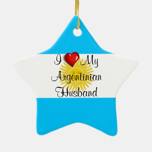 I Liebe Mein argentinischer Mann Keramikornament (Hinten)