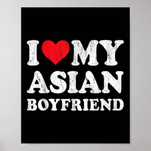 I Liebe Mein Asienfreund Funny Freundin Valenti Poster