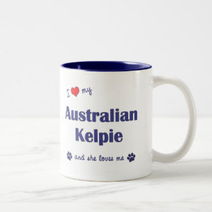 I Liebe mein australischer Kelpie (weiblicher Zweifarbige Tasse