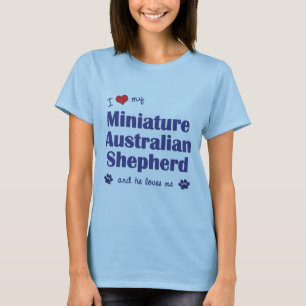 I Liebe mein australischer Miniaturschäfer T-Shirt