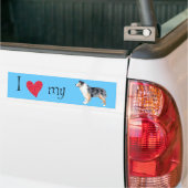 I Liebe mein australischer Schäfer Autoaufkleber (Auf Lkw)