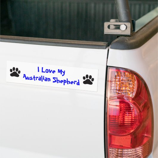 I Liebe mein australischer Schäfer Autoaufkleber (Auf Lkw)