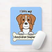I Liebe mein australischer Schäfer Mousepad (Mit Mouse)