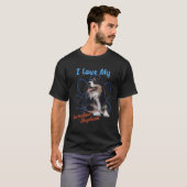 I Liebe Mein australischer Schäferhund Dog Lover P T-Shirt (Vorne ganz)