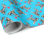 I Liebe mein australischer Vieh-Hund Geschenkpapier (Rolleneckpunkt)