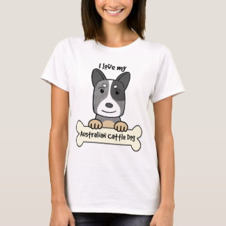 I Liebe mein australischer Vieh-Hund T-Shirt