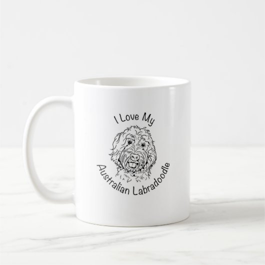 I Liebe mein australisches Labradoodle Kaffeetasse (Links)
