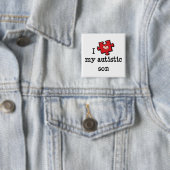 I Liebe Mein Autistic Son Button (Beispiel)