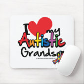 I Liebe mein autistischer Enkel Mousepad (Mit Mouse)