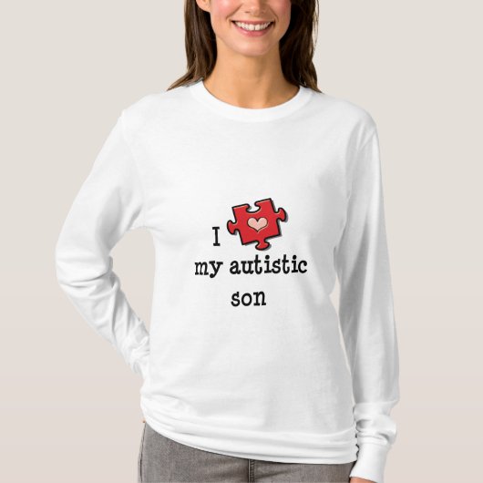 I Liebe mein autistischer Sohn-langes T-Shirt (Vorderseite)