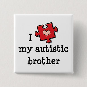 I Liebe mein autistisches Button