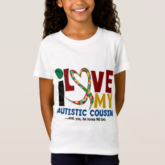 I Liebe mein autistisches Cousin 2 T-Shirt (Vorderseite)