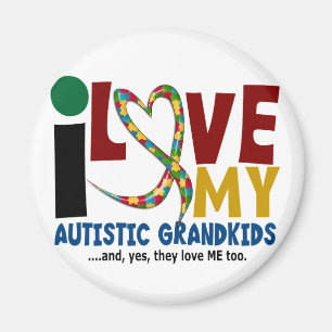 I Liebe mein autistisches Grandkids 2 Magnet