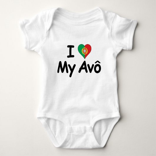I Liebe mein Avo (Großvater) Baby Strampler (Vorderseite)