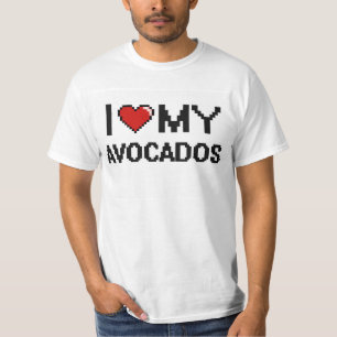 I Liebe mein Avocado-Digital-Entwurf T-Shirt