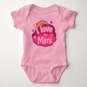 I Liebe mein Baby-Mädchentutu-T-Shirt der Baby Strampler