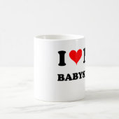 I Liebe mein Babysitter Kaffeetasse (Mittel)