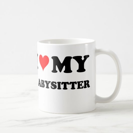 I Liebe mein Babysitter Kaffeetasse (Rechts)