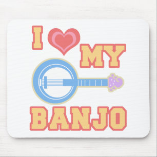 I Liebe mein Banjo Mousepad