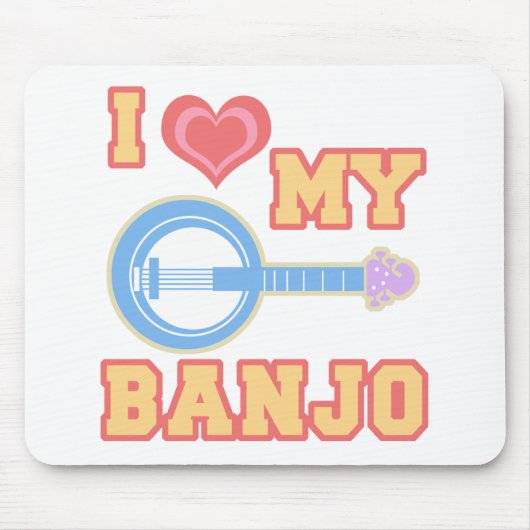 I Liebe mein Banjo Mousepad (Vorne)