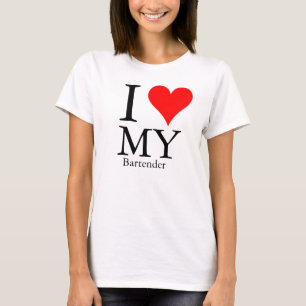 I Liebe mein Barkeeper T-Shirt