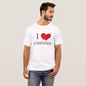 I Liebe mein Barkeeper T-Shirt (Vorne ganz)