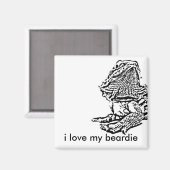 i Liebe mein Bartentmagnet Magnet (Vorderseite/Rückseite)