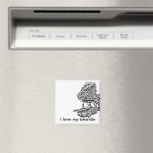 i Liebe mein Bartentmagnet Magnet (In Situ (Geschirrspüler))