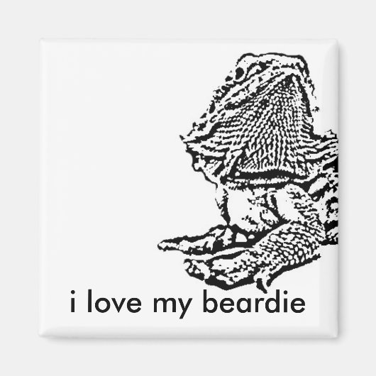 i Liebe mein Bartentmagnet Magnet (Vorne)
