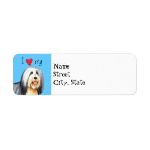 I Liebe mein bärtiger Collie