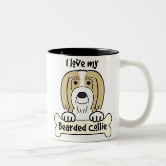 I Liebe mein bärtiger Collie Zweifarbige Tasse