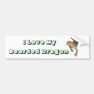 I Liebe mein bärtiger Drache Autoaufkleber